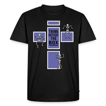 skull dance very peri dark gothik outside the box - Men's Premium Organic T-Shirt - black - Front - Nico (187cm)