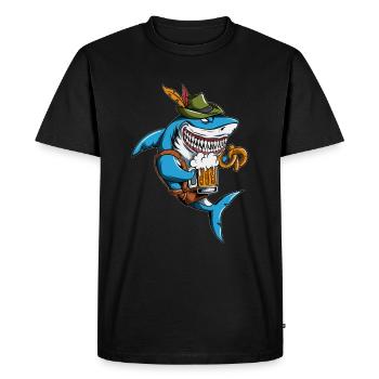Festival De Village, Vacances, Bière, Boire, Requin, Costume Traditionnel - T-shirt Premium bio Homme - noir - Devant - Nico (187cm)