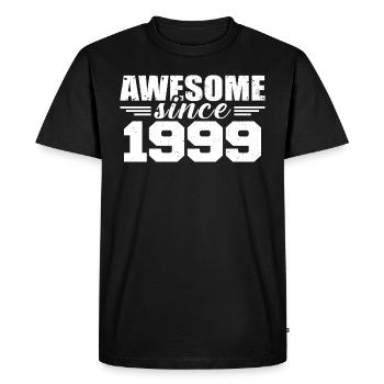 Né en 1999 Vintage Cadeau Anniversaire Rétro 1999 - T-shirt Premium bio Homme - noir - Devant - Nico (187cm)