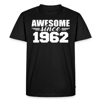 Né en 1962 Vintage Cadeau Anniversaire Rétro 1962 - T-shirt Premium bio Homme - noir - Devant - Nico (187cm)