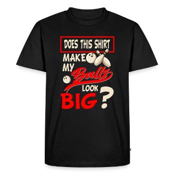 Jeu de mots drôle adulte bowling Fun chemise - T-shirt Premium bio Homme - noir - Devant - Nico (187cm)