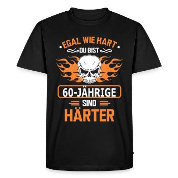60-JÄHRIGE - Männer Premium Bio T-Shirt - Schwarz - Vorne - Nico (187cm)
