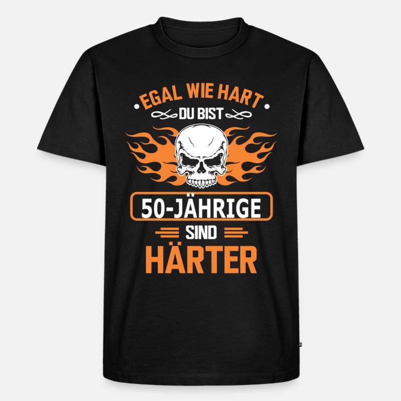 50-JÄHRIGE - Männer Premium Bio T-Shirt - Schwarz