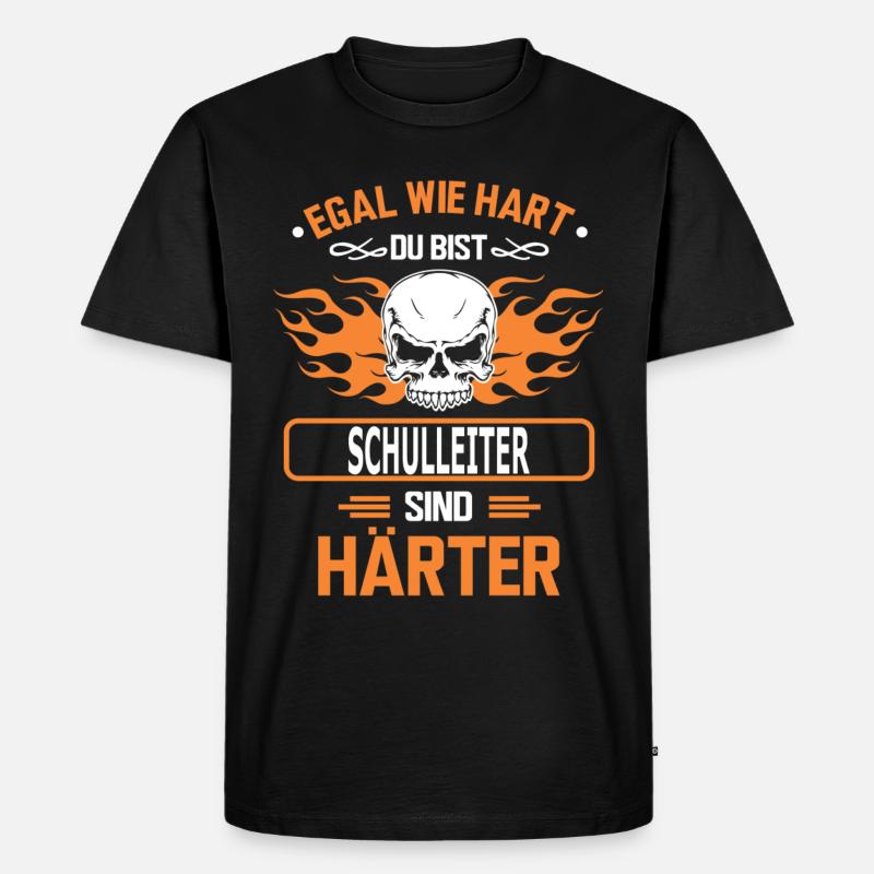 SCHULLEITER - Männer Premium Bio T-Shirt - Schwarz