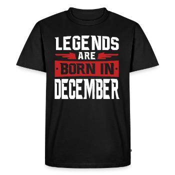 Les légendes sont nés en Décembre - T-shirt Premium bio Homme - noir - Devant - Nico (187cm)