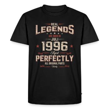 29ème Anniversaire Original Juillet Millésime 1996 - T-shirt Premium bio Homme - noir - Devant - Nico (187cm)