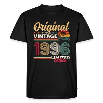 29ème Anniversaire Original Vintage 1996 - T-shirt Premium bio Homme - noir - Devant - Nico (187cm)