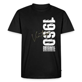 65ème Anniversaire Original Vintage 1960 - T-shirt Premium bio Homme - noir - Devant - Nico (187cm)