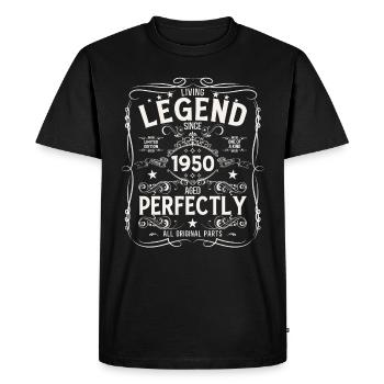 75ème Anniversaire Original Vintage 1950 - T-shirt Premium bio Homme - noir - Devant - Nico (187cm)