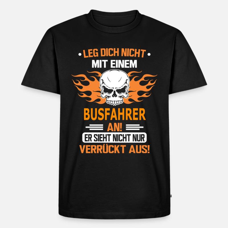 BUSFAHRER - Männer Premium Bio T-Shirt - Schwarz