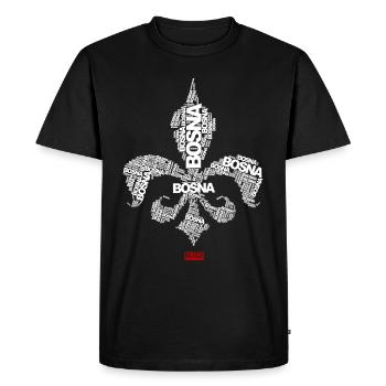 Bosna i Hercegovina Ljiljan Weiss - T-shirt Premium bio Homme - noir - Devant - Nico (187cm)