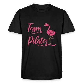 Team Pilates Shirt Flamingo Cadeau Yoga Sport - T-shirt Premium bio Homme - noir - Devant - Nico (187cm)