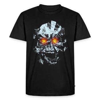Crâne crâne explosion crâne - T-shirt Premium bio Homme - noir - Devant - Nico (187cm)