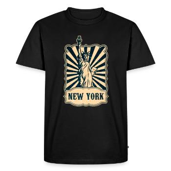 New York Statue de la Liberté - T-shirt Premium bio Homme - noir - Devant - Nico (187cm)