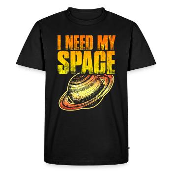 Cool Saturn design - Men's Premium Organic T-Shirt - black - Front - Nico (187cm)