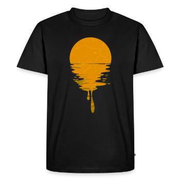 Lever du soleil - T-shirt Premium bio Homme - noir - Devant - Nico (187cm)
