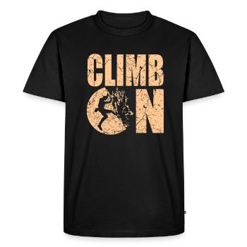 Escalade alpinisme alpinisme - T-shirt Premium bio Homme - noir - Devant - Nico (187cm)