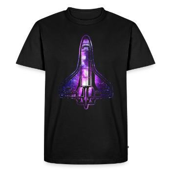 Navette spatiale fusée vaisseau spatial - T-shirt Premium bio Homme - noir - Devant - Nico (187cm)