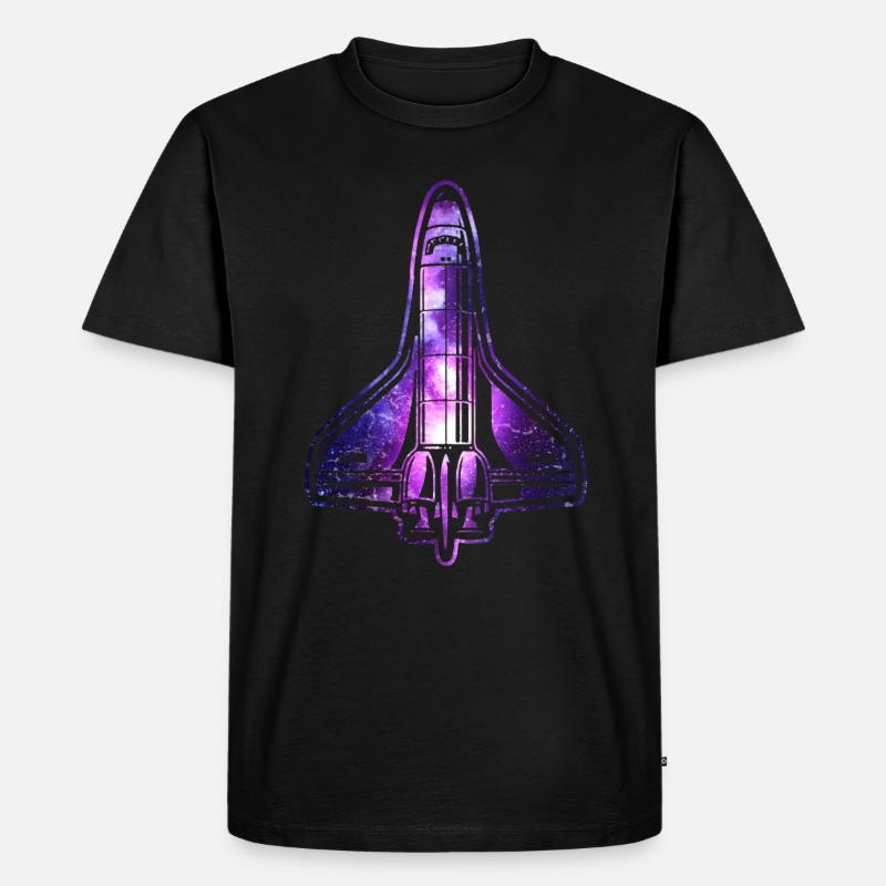 Space Shuttle Nasa Rakete Raumschiff - Männer Premium Bio T-Shirt - Schwarz