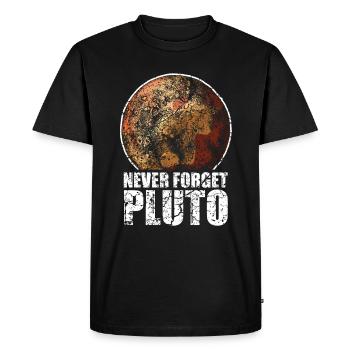 Pluton - T-shirt Premium bio Homme - noir - Devant - Nico (187cm)