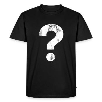 Point d'interrogation - T-shirt Premium bio Homme - noir - Devant - Nico (187cm)