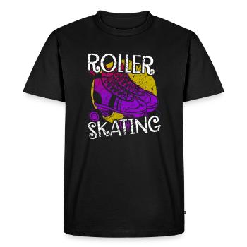 Roller - T-shirt Premium bio Homme - noir - Devant - Nico (187cm)