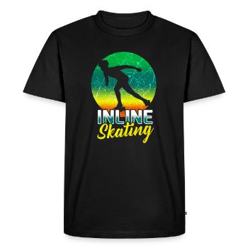 Patinage à roues alignées patinage à roues alignées - T-shirt Premium bio Homme - noir - Devant - Nico (187cm)