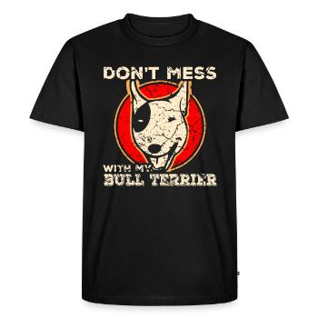 Bull Terrier - Men's Premium Organic T-Shirt - black - Front - Nico (187cm)