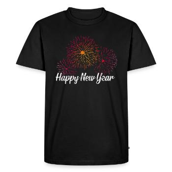 Happy New Year - T-shirt Premium bio Homme - noir - Devant - Nico (187cm)