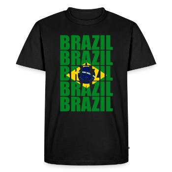 Brésil - T-shirt Premium bio Homme - noir - Devant - Nico (187cm)
