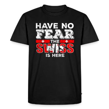 Suisse suisse suisse drapeau - T-shirt Premium bio Homme - noir - Devant - Nico (187cm)