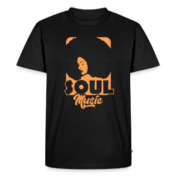 Musique soul - T-shirt Premium bio Homme - noir - Devant - Nico (187cm)