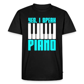 Piano piano - T-shirt Premium bio Homme - noir - Devant - Nico (187cm)