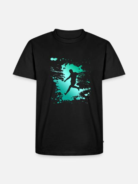 Fussball Fussballer - Männer Premium Bio T-Shirt - Schwarz