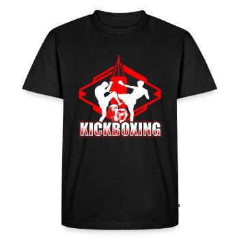 Kickboxen Kickboxing Kickboxer - T-shirt Premium bio Homme - noir - Devant - Nico (187cm)