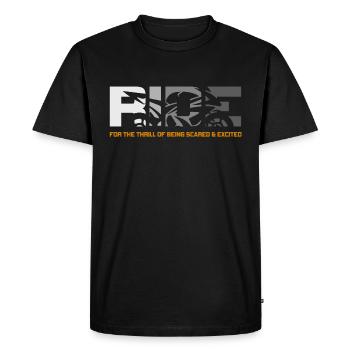 Motocycliste RIDE GP Racer Biker - T-shirt Premium bio Homme - noir - Devant - Nico (187cm)