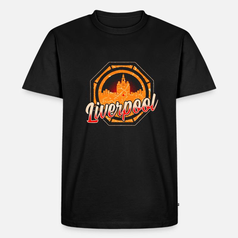 Liverpool - Männer Premium Bio T-Shirt - Schwarz