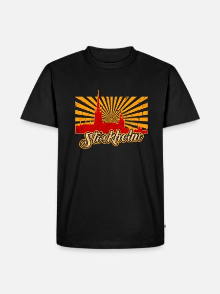 Stockholm - Männer Premium Bio T-Shirt - Schwarz