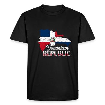 République dominicaine - T-shirt Premium bio Homme - noir - Devant - Nico (187cm)