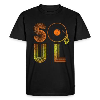 Musique soul - T-shirt Premium bio Homme - noir - Devant - Nico (187cm)