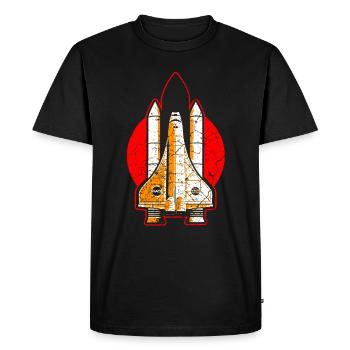 Fusée NASA de la navette spatiale - T-shirt Premium bio Homme - noir - Devant - Nico (187cm)