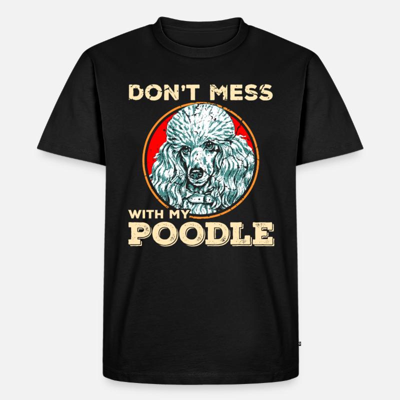Pudel - Männer Premium Bio T-Shirt - Schwarz