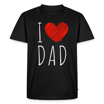 J'aime papa - T-shirt Premium bio Homme - noir - Devant - Nico (187cm)