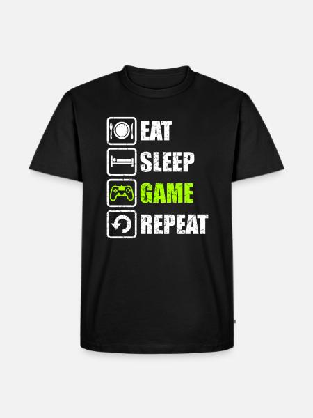 Gaming Gamer Game - Männer Premium Bio T-Shirt - Schwarz