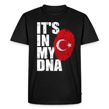 Turkey turk turk flag DNA fingerprint - Men's Premium Organic T-Shirt - black - Front - Nico (187cm)