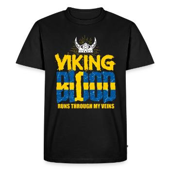 Suède Suédois Suédois Vikings - T-shirt Premium bio Homme - noir - Devant - Nico (187cm)