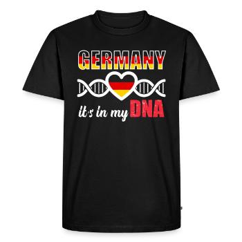 Allemagne Allemagne ADN - T-shirt Premium bio Homme - noir - Devant - Nico (187cm)