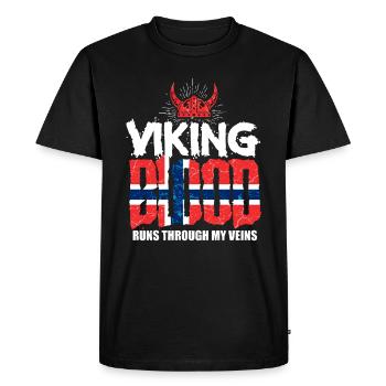Vikings norvégiens - T-shirt Premium bio Homme - noir - Devant - Nico (187cm)