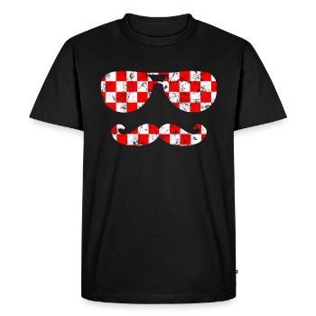 Croatia Soccer - Men's Premium Organic T-Shirt - black - Front - Nico (187cm)