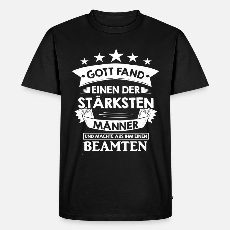 beamter - Männer Premium Bio T-Shirt - Schwarz